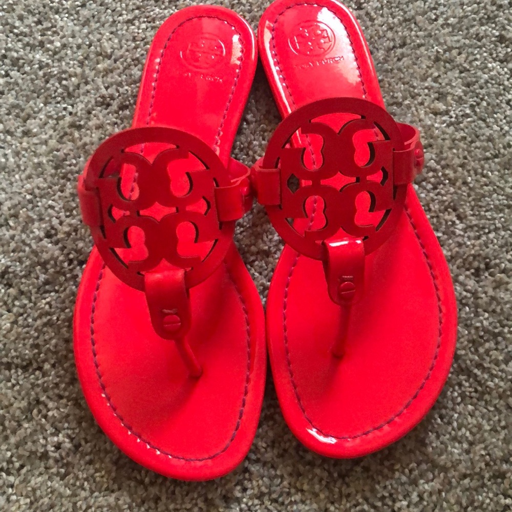 Neon Tory Burch sandals